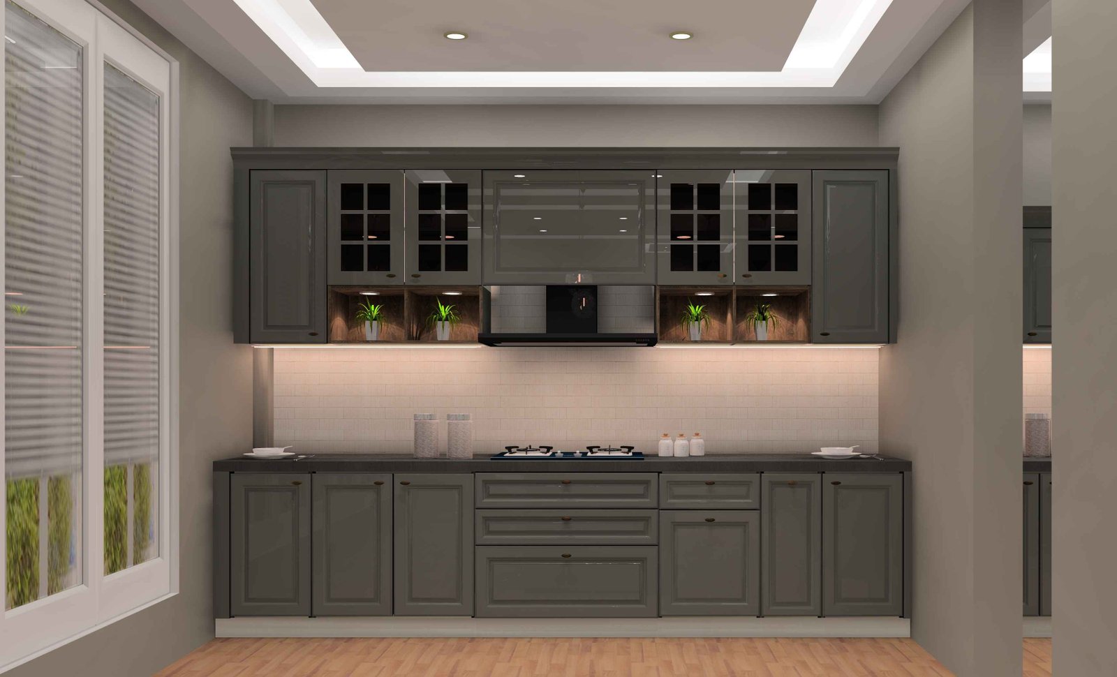 Versatile Inline Modular Kitchen Design
